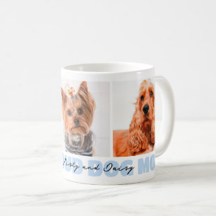 Ich bin ein stolzer Hund Mama Custom 3 Foto Collag Kaffeetasse