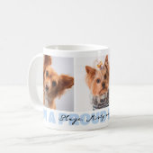 Ich bin ein stolzer Hund Mama Custom 3 Foto Collag Kaffeetasse (Vorderseite Links)