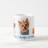 Ich bin ein stolzer Hund Mama Custom 3 Foto Collag Kaffeetasse (Mittel)