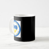 Ich bin ein stolzer kanadischer Stehend mit Ukrain Kaffeetasse (Vorderseite Links)