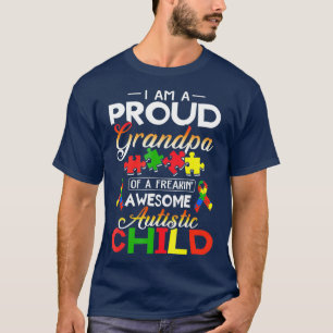 Ich bin ein stolzer Opa autistisches Kind Autismus T-Shirt