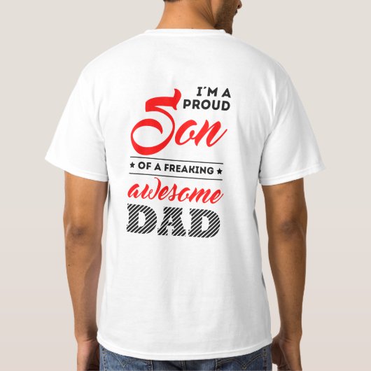 Ich bin ein stolzer Sohn eines frechen phantastisc T-Shirt (Rückseite)