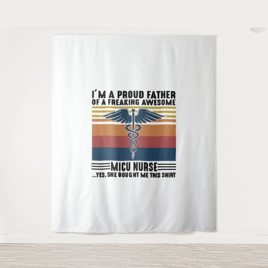 Ich bin ein stolzer Vater eines frischen Phantasti Wandteppich (Vorderseite)