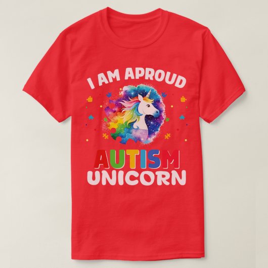 Ich bin ein stolzes Autismus-Einhorn T-Shirt (Design vorne)