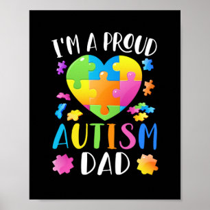 Ich bin ein stolzes Autismus-Vater Autismus-Bewuss Poster