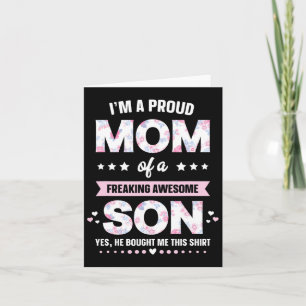 Ich bin ein stolzes Mama Shirt Geschenk von Sohn z Karte