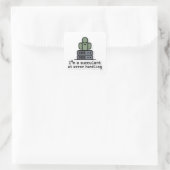 Ich bin ein Sukkulent bei der Fehlerbehandlung Sti Quadratischer Aufkleber (Tasche)