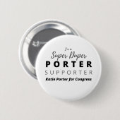 Ich bin ein Super Duper Porter Unterstützer. Button (Vorne & Hinten)