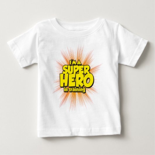 Ich bin EIN SUPERHELD im Training Baby T-shirt (Vorderseite)