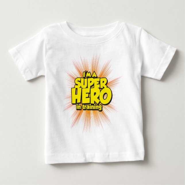Ich bin EIN SUPERHELD im Training Baby T-shirt (Vorderseite)