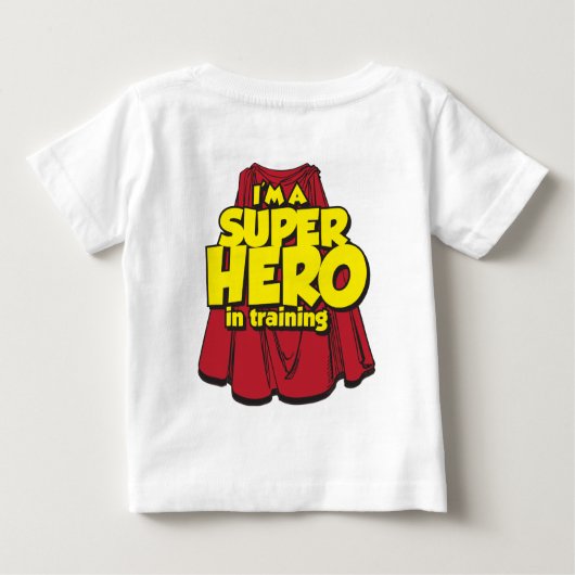 Ich bin EIN SUPERHELD im Training Baby T-shirt (Rückseite)