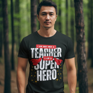 Ich bin ein Superheld-Lehrer-Schatz Black  T-Shirt