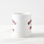 Ich bin ein Superheld, weil ich PEW PEW PEW Noises Kaffeetasse (Mittel)