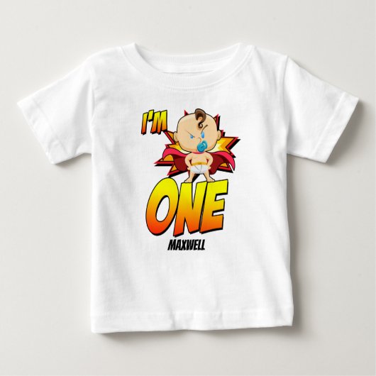 Ich bin ein Superheldenjunge Baby T-shirt (Vorderseite)