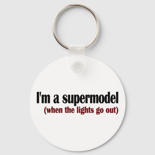 Ich bin ein Supermodel Schlüsselanhänger (Vorderseite)
