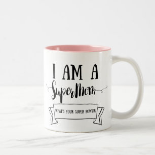 Ich bin ein Supermom Zweifarbige Tasse