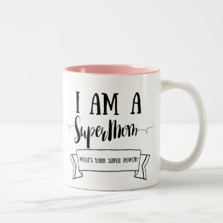 Ich bin ein Supermom Zweifarbige Tasse