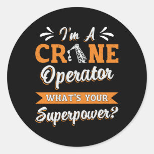 Ich bin ein Superpower-Arbeiter-Treiber für den Kr Runder Aufkleber