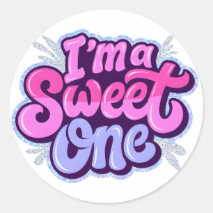 Ich bin ein süßer Geburtstagsaufkleber Runder Aufkleber