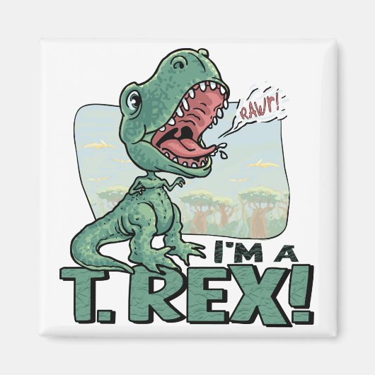Ich bin ein T. Rex Dinosaur Geschenkideen Magnet (Vorne)