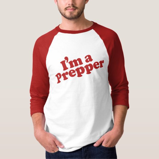 Ich bin ein T - Shirt Prepper Männer (lange Hülse) (Vorderseite)