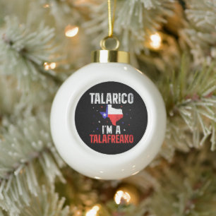 Ich bin ein Talafreako James Talarico 2026 Texas Keramik Kugel-Ornament