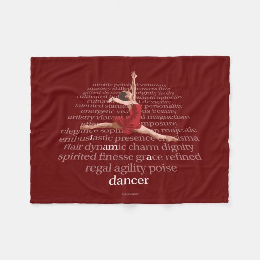Ich bin ein Tänzer Fleecedecke (Vorderseite (Horizontal))
