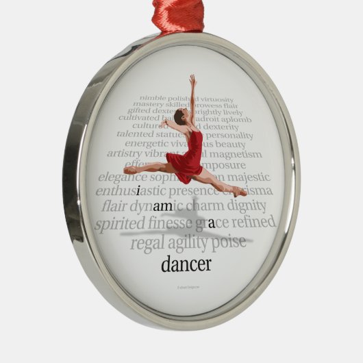 Ich bin ein Tänzer Silbernes Ornament (Rechts)
