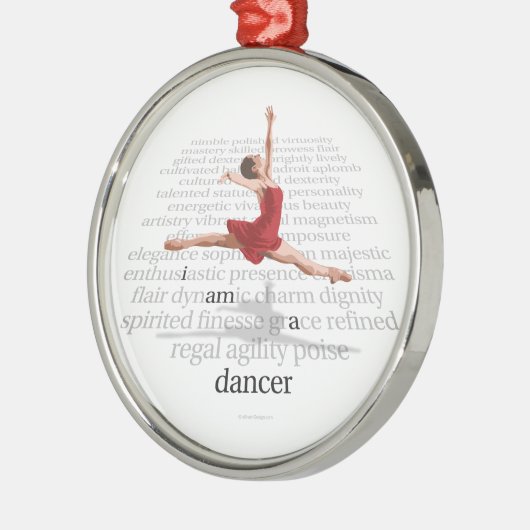 Ich bin ein Tänzer Silbernes Ornament (Links)