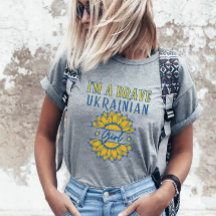 Ich bin ein tapferes ukrainisches Mädchen Sonnenbl