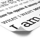 "Ich bin ein Texter-Poster" Poster (Ecke)