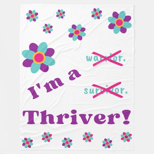 Ich bin ein Thriver! Fleecedecke (Vorderseite)