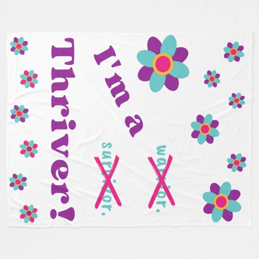 Ich bin ein Thriver! Fleecedecke (Vorderseite (Horizontal))