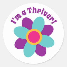 Ich bin ein Thriver! Runder Aufkleber