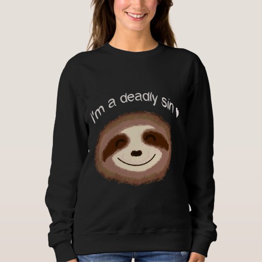Ich bin ein tödlicher, seidischer Leuchttext Sweatshirt (Vorderseite)