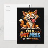Ich bin ein totales Chaos Postkarte (Vorne/Hinten)