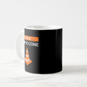 Ich bin ein Traffic Cone Halloween Kostüm lustige Kaffeetasse (Vorderseite Links)