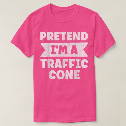 Ich bin ein Traffic Cone Kostüm Orange Lazy Hallow T-Shirt (Design vorne)
