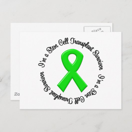 Ich bin ein Transplantatüberlebender Postkarte (Vorne/Hinten)
