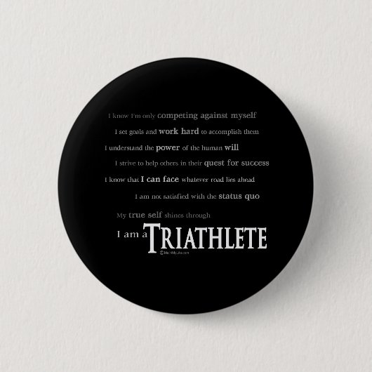 Ich bin ein Triathlete Button (Vorderseite)