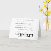 Ich bin ein Triathlete Karte (Gelbe Blume)