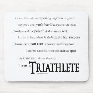 Ich bin ein Triathlete Mousepad