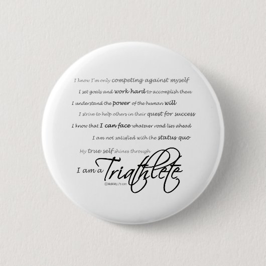 Ich bin ein Triathlete - Skript Button (Vorderseite)