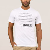 Ich bin ein Triathlete T-Shirt (Vorderseite)