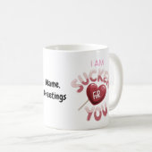 Ich bin ein Trottel für dich, grooviger Valentinst Kaffeetasse (VorderseiteRechts)