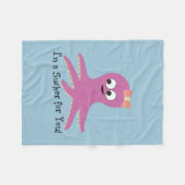 Ich bin ein Trottel für dich! Rosa Krake Fleecedecke (Vorderseite (Horizontal))
