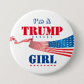 Ich bin ein Trump-Mädchen - Button (Vorderseite)