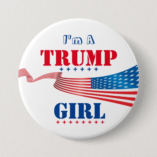 Ich bin ein Trump-Mädchen - Button (Vorderseite)