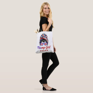 Ich bin ein Trump-Mädchen, Messy Bun Election 2024 Tasche