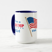 Ich bin ein Trump Mädchen USA Tasse (Vorderseite Links)